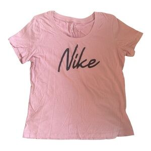 Nike Pink Fitted Short Sleeve T-Shirt